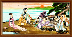 Eight Immortals Feng Shui Painting(八仙上岸风水图）- 3x6 feet